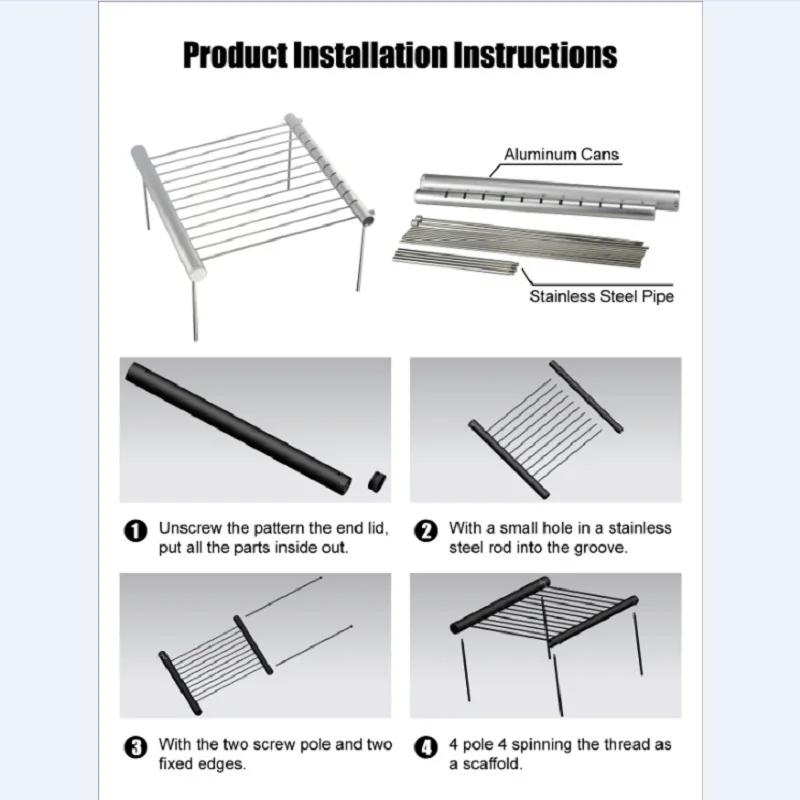 Nowy przyjeżdża Mini kieszeń Grill Grill przenośny Grill ze stali nierdzewnej składany Grill Grill akcesoria do grillowania do użytku w domu Park 2