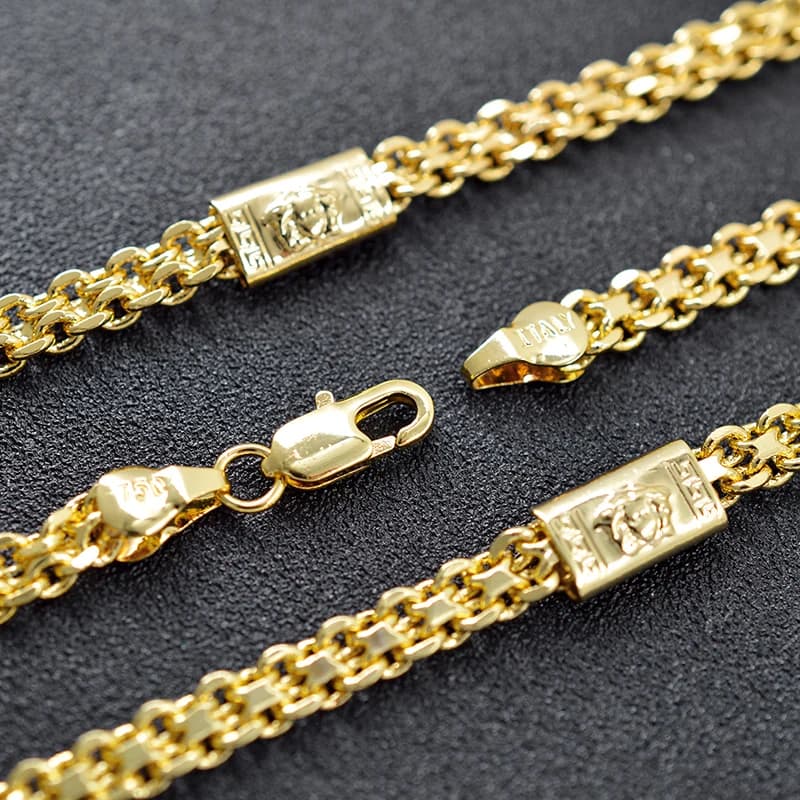 Biżuteria ZEADear 2022, pozłacany 18-karatowym złotem, mały naszyjnik z Dubaju z łańcuszkiem dla mężczyzn i kobiet, naszyjnik hip-hopowy, hurtowe akcesoria