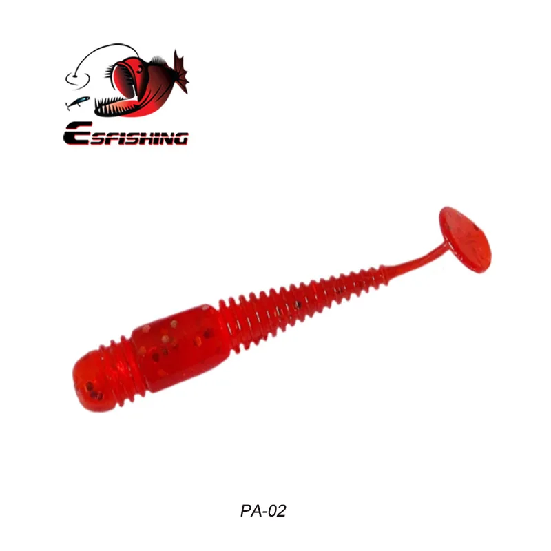 ESFISHING wędkarstwo silikonowa przynęta Vibro Worm 48mm 100mm miękkie przynęty wędkarskie pstrąg Bass Pike swimbait