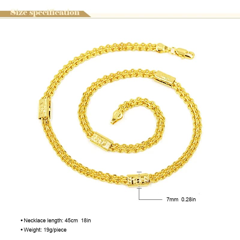 Biżuteria ZEADear 2022, pozłacany 18-karatowym złotem, mały naszyjnik z Dubaju z łańcuszkiem dla mężczyzn i kobiet, naszyjnik hip-hopowy, hurtowe akcesoria