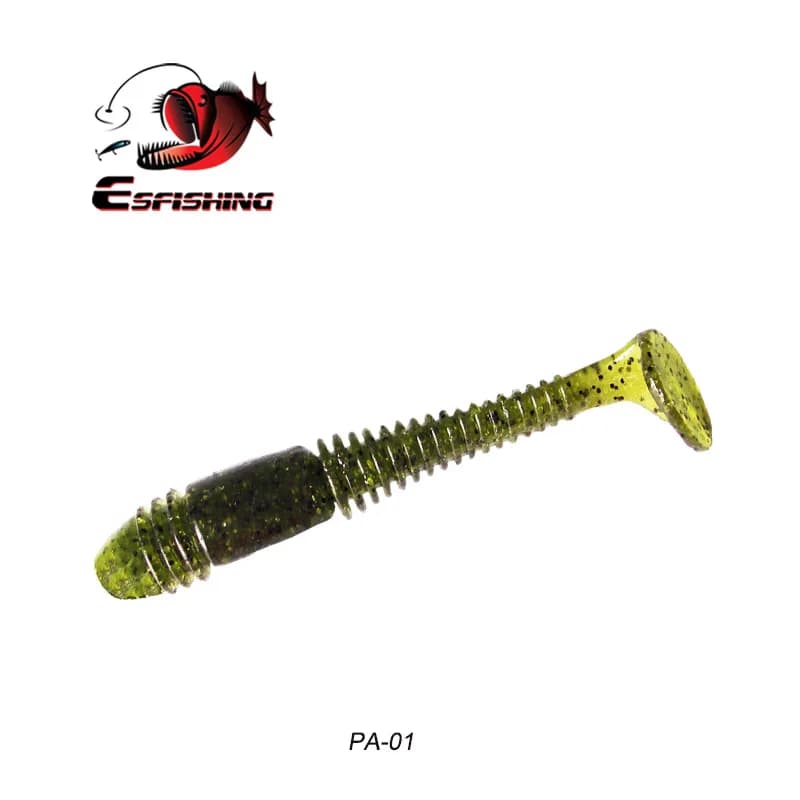 ESFISHING wędkarstwo silikonowa przynęta Vibro Worm 48mm 100mm miękkie przynęty wędkarskie pstrąg Bass Pike swimbait